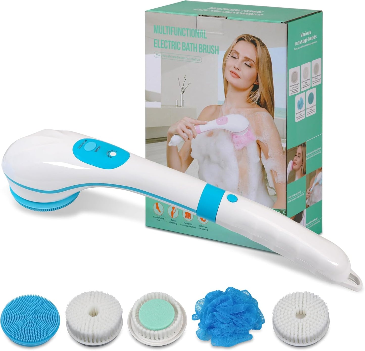 Spin Spa™ – El Cepillo de Baño Eléctrico que Limpia, Exfolia y Relaja sin Esfuerzo