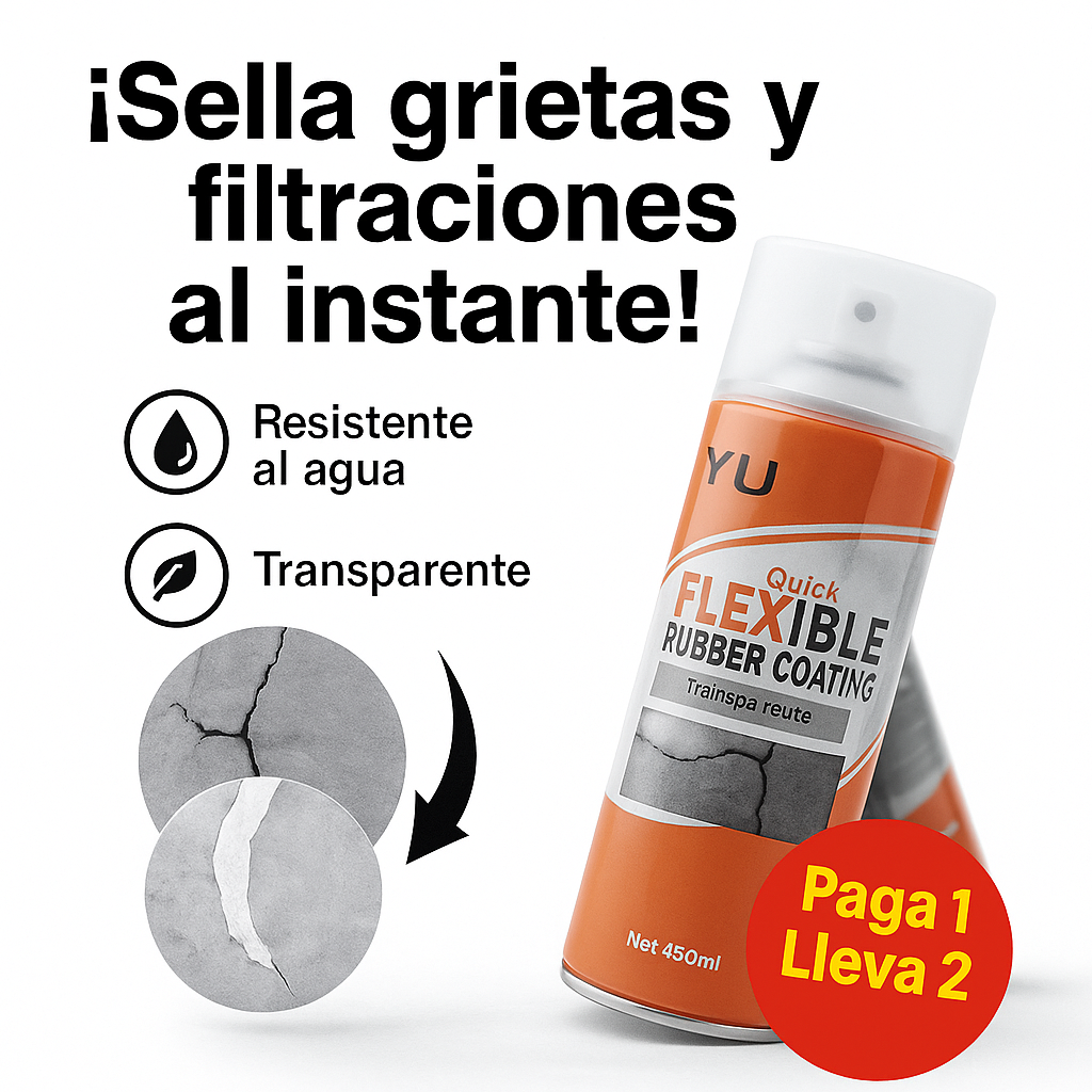 Spray Sellador de Grietas Transparente — ¡Sella, protege y olvida las filtraciones!