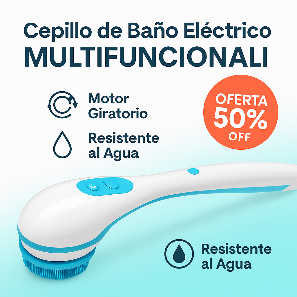 Spin Spa™ – El Cepillo de Baño Eléctrico que Limpia, Exfolia y Relaja sin Esfuerzo