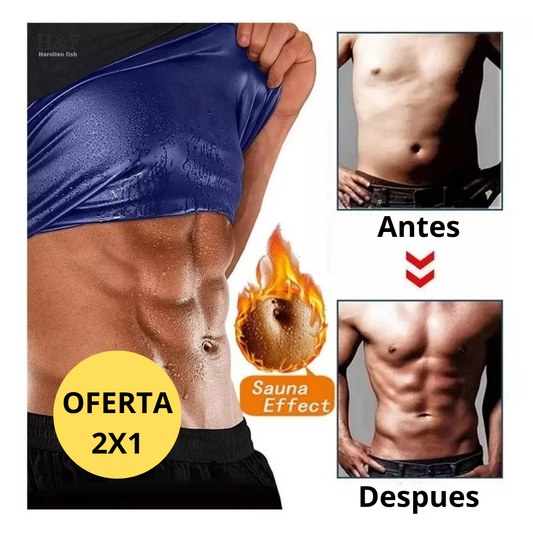 Chaleco Térmico Reductor para Hombres – Activa el sudor y moldea tu abdomen sin esfuerzo