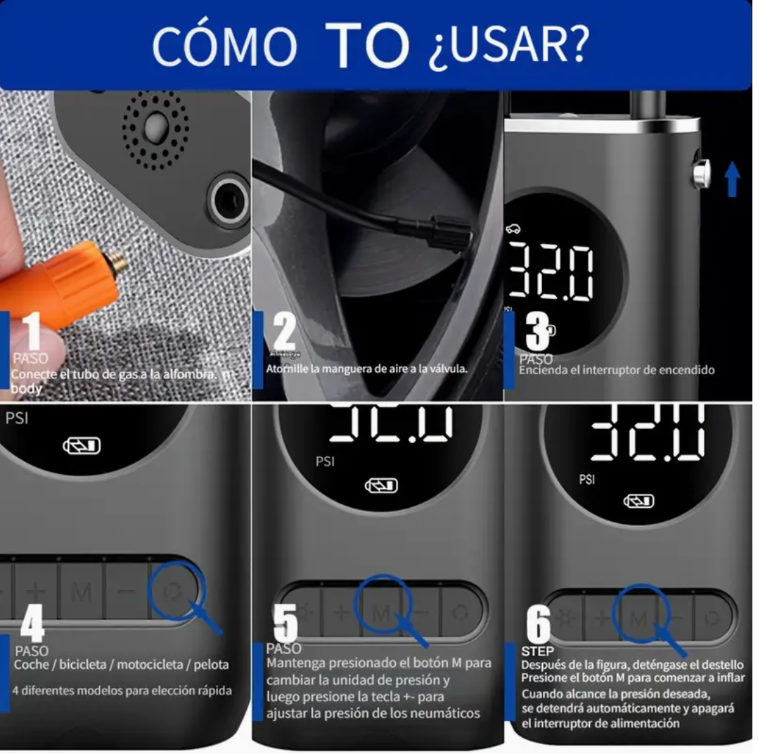 AirPulse Pro® - Compresor de Aire Portátil