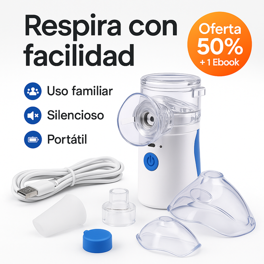 🌬️ Respira Fácil Donde Estés: Mini Nebulizador Portátil para Toda la Familia 🧒👵