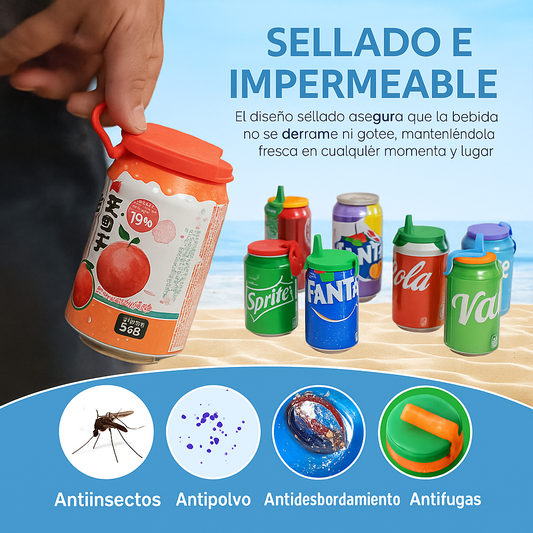¡Ponle tapa a los accidentes! Convierte tu lata en una bebida lista para llevar.