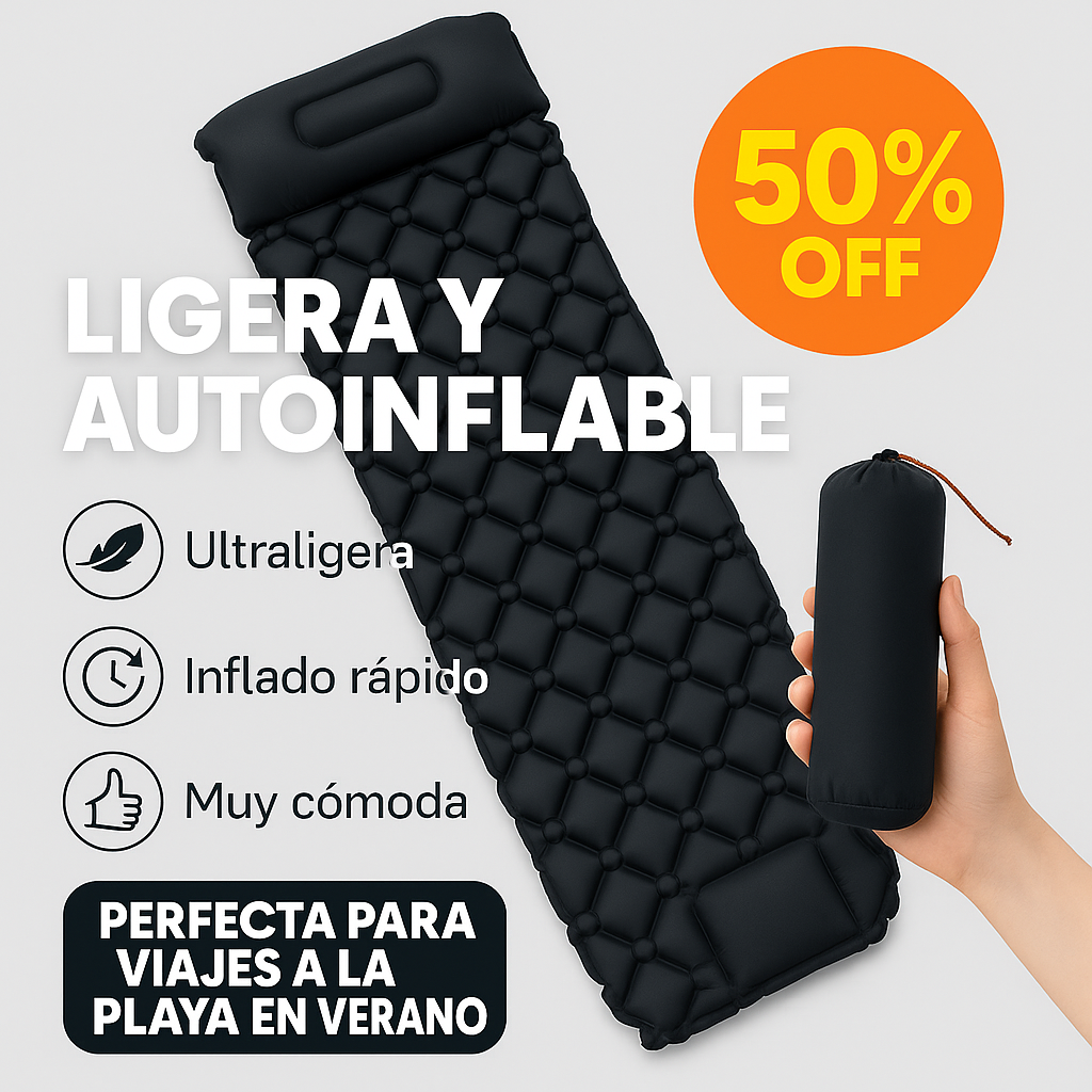 SleepNomad: Tu cama de playa inflable ☀️ – Colchoneta Premium para el verano