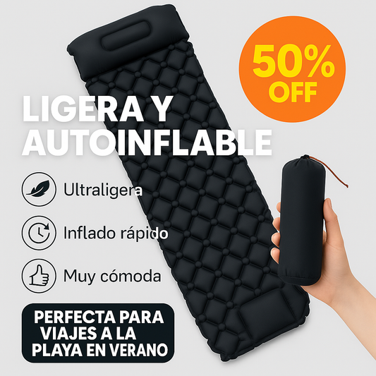 SleepNomad: Tu cama de playa inflable ☀️ – Colchoneta Premium para el verano