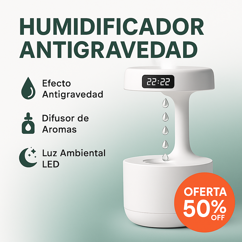 Respira mejor y decora con estilo: Humidificador Antigravedad AquaVista