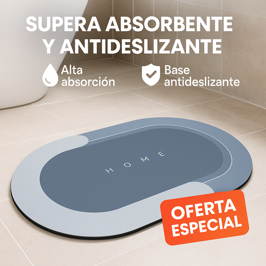 🧼 Alfombra de Baño Antideslizante 🧲 ¡Seca tus pies en segundos y evita resbalones peligrosos!