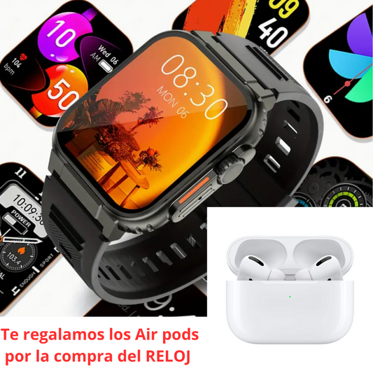 Combo Smart Watch Ultra X90 + Audífonos Inalambricos + 2 correas + forro